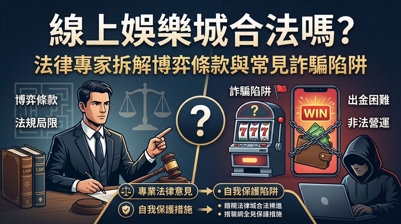 線上娛樂城合法嗎？法律專家拆解博弈條款與常見詐騙陷阱